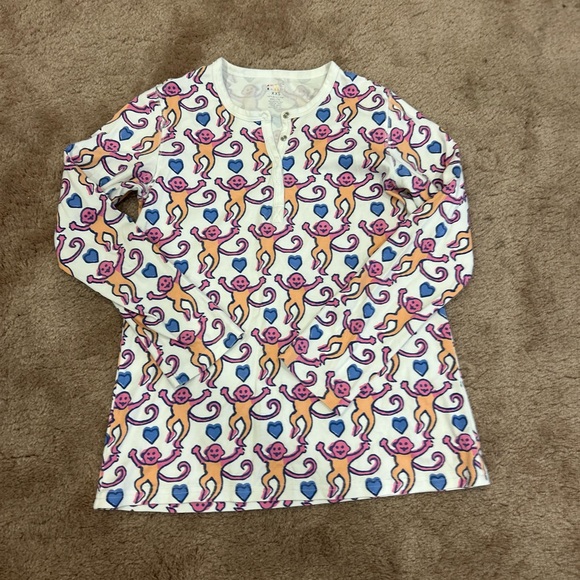 Roller Rabbit Lovely Monkey Pima Cotton Long Sleeve Pajamas XXS - Picture 7 of 11